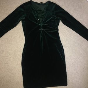 Green Velvet Dress